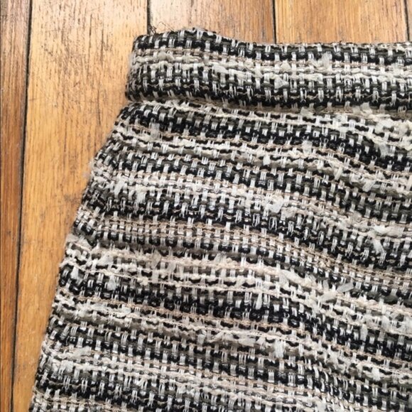 New Madewell Cross Weave textured tweed boucle striped suiting career mini skirt - Picture 12 of 12